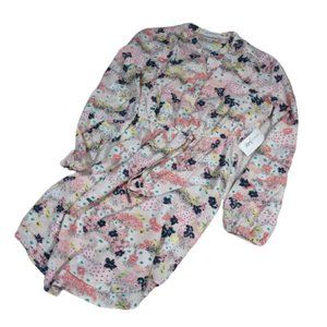 Maison Jules floral‎ print drawstring shirt dress